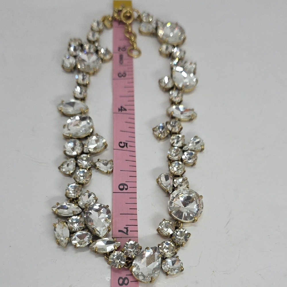 J. Crew Gold Crystal Necklace - Picture 8 of 11